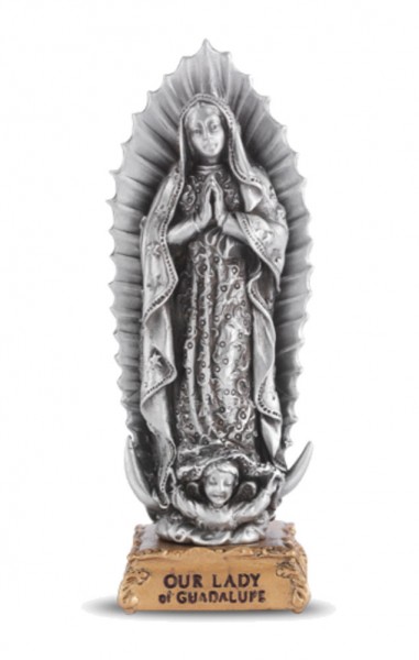 Our Lady of Guadalupe Pewter Statue 4 Inch - Pewter