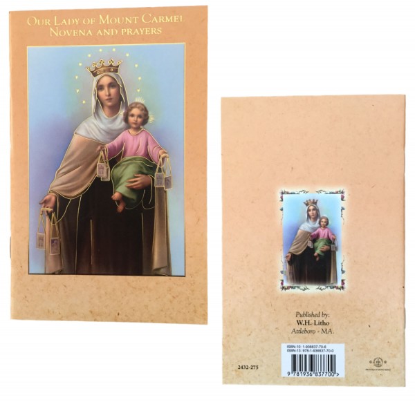 Our Lady of Mt. Carmel Novena Prayer Pamphlet - Pack of 10 - Gold Tone