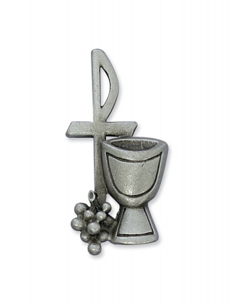 Pewter Chalice Lapel Pin - Silver tone