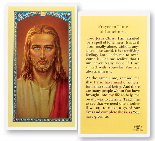 Prayer In Time of Loneliness Laminated Prayer Card - 25 Cards Per Pack .80 per card