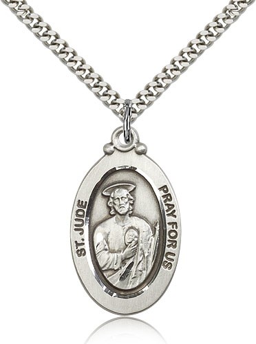 Men's Saint Jude Medal - Sterling Silver