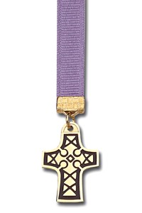 Celtic Cross Bookmark - 12 Ribbon Colors Available - Purple