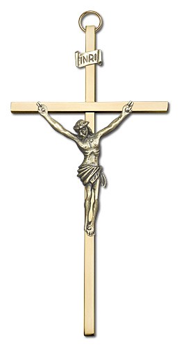 Classic Crucifix 6&quot; - Gold Tone