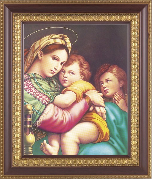 Madonna and Child with Saint Gabriel 8x10 Framed Print Under Glass - #126 Frame