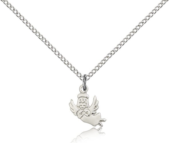 Baby Angel Medal - Sterling Silver