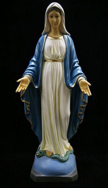 Our Lady of Grace Statue Hand Painted Marble Composite - 23.5 inch - Multi-Color