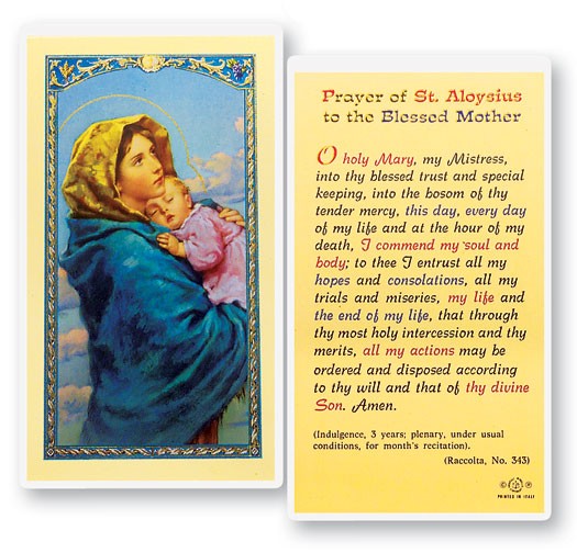 Madonna of The Street Laminated Prayer Card - 25 Cards Per Pack .80 per card