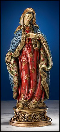 Immaculate Heart of Mary Statue - 9.25&quot;H - Multi-Color