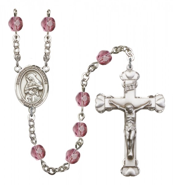 Women's Our Lady of Providence Birthstone Rosary - Amethyst