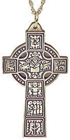 High Celtic Cross Pendant - Pewter