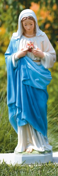 Immaculate Heart of Mary Statue 26 Inches - Detailed Color Finish