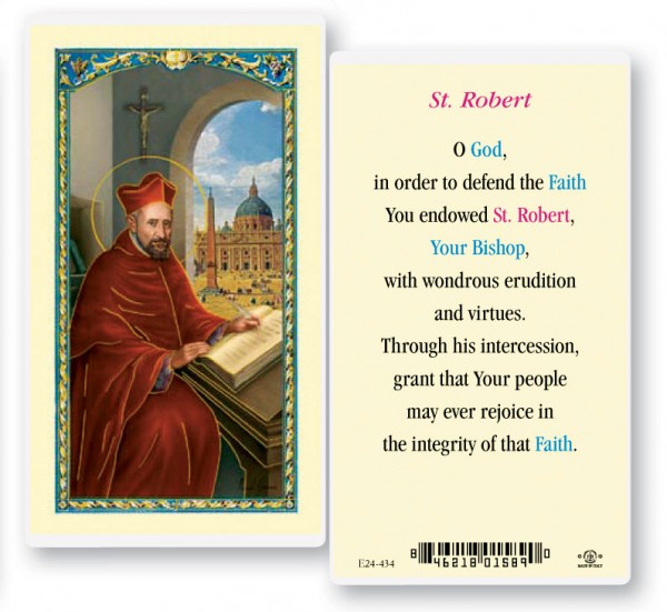 St. Robert Laminated Prayer Card - 25 Cards Per Pack .80 per card