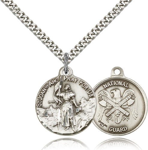 National Guard St. Joan of Arc Medal - Sterling Silver