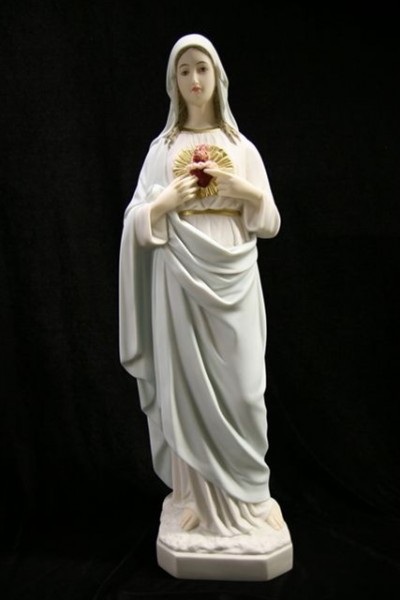 Immaculate Heart of Mary Statue Hand Painted - 25 inch - Multi-Color