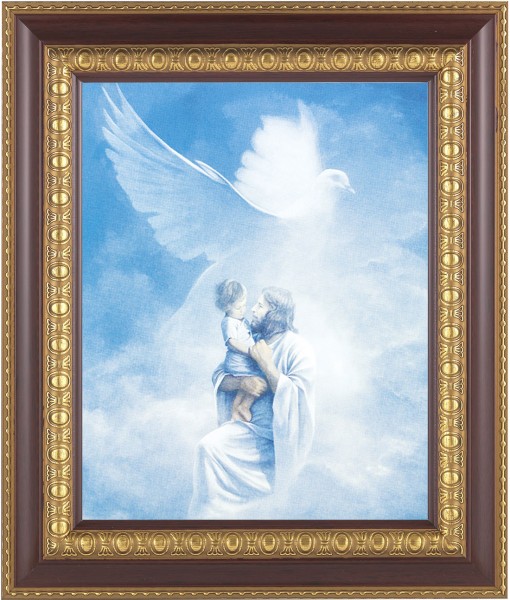 Jesus Holding Child In Heaven 8x10 Framed Print Under Glass - #126 Frame