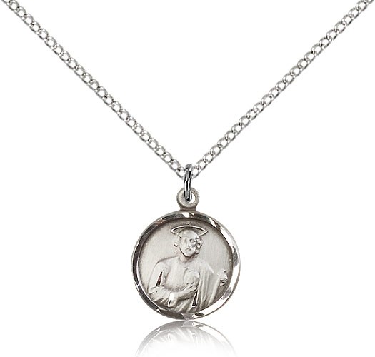Women's Round St. Jude Medal - Sterling Silver