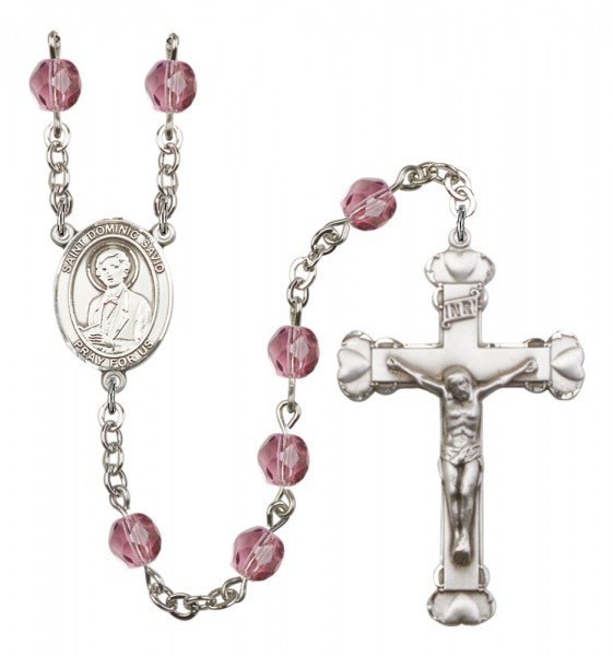 Women's St. Dominic Savio Birthstone Rosary - Amethyst