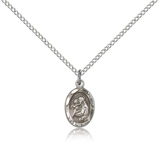 Women's Oval St. Anthony Medal - Sterling Silver