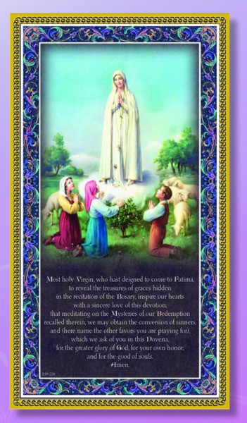 Our Lady of Fatima Italian Prayer Plaque - Multi-Color