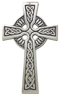 Antiqued Celtic Wall Cross - 3.5 inches - Pewter