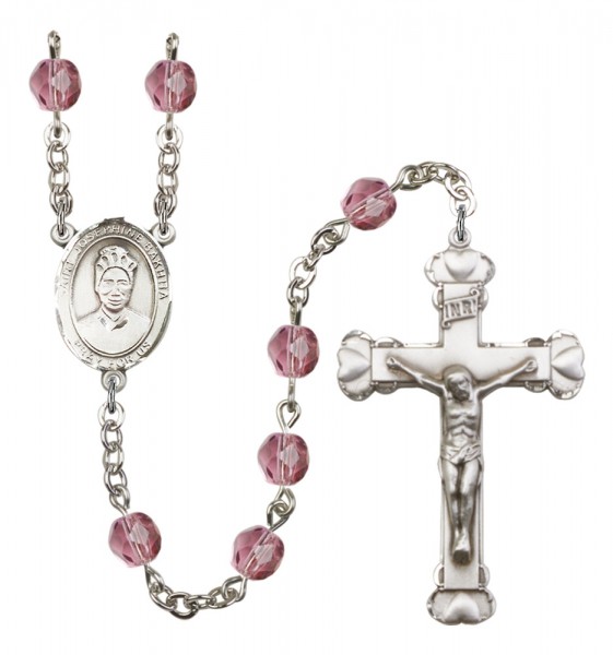 Women's St. Josephine Bakhita Birthstone Rosary - Amethyst
