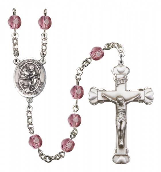 Women's San Antonio Birthstone Rosary - Amethyst