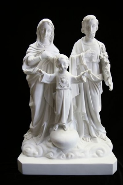 Holy Family Statue White Marble Composite - 23.5 inch - White