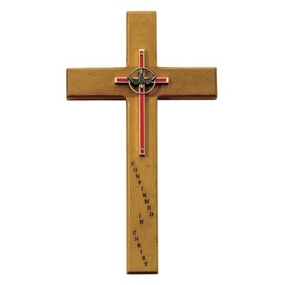 Confirmation Maple Wood Cross - 10 inch - Brown
