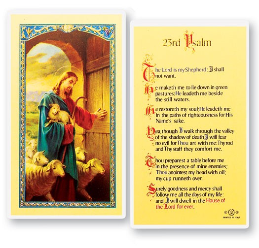 Twenty Third Psalm Laminated Prayer Card - 25 Cards Per Pack .80 per card