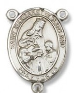 St. Margaret of Scotland Sterling Silver Rosary Centerpiece - Sterling Silver