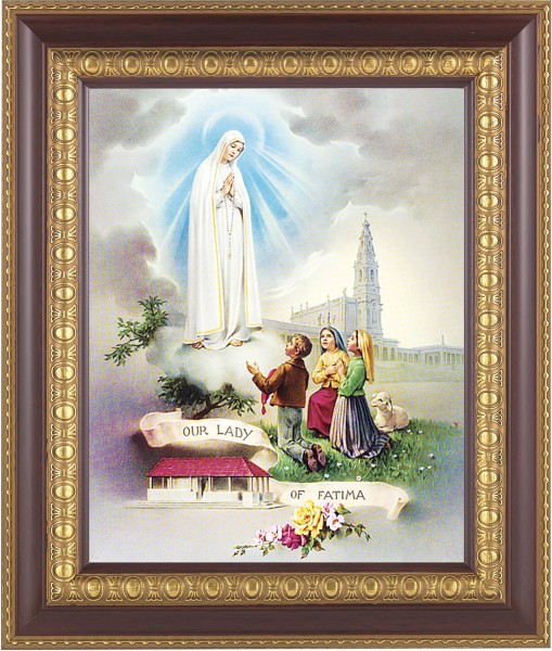 Our Lady of Fatima 8x10 Framed Print Under Glass - #126 Frame