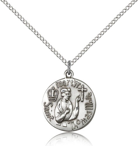 Women's St. Thomas More Martyr Medal - Sterling Silver