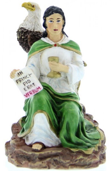 St. John the Evangelist Statue 3.5&quot; - Green
