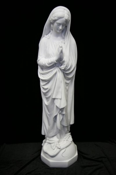 Immaculate Conception Statue White Marble Composite - 45 inch - White