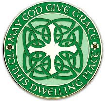 Celtic House Blessing Wall Plaque - 4.25 inches - Green