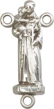 St. Anthony Sterling Silver Rosary Centerpiece - Sterling Silver