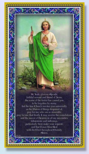 St. Jude Italian Prayer Plaque - Multi-Color