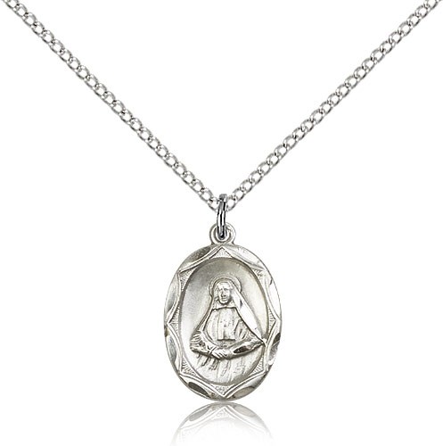 Petite St. Frances Cabrini Medal - Sterling Silver