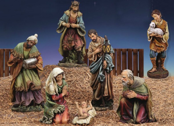 Church Size Nativity Set 39&quot; Scale - Multi-Color