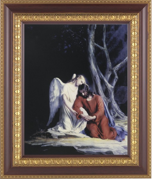 Agony in the Garden Jesus and Angel 8x10 Framed Print Under Glass - #126 Frame