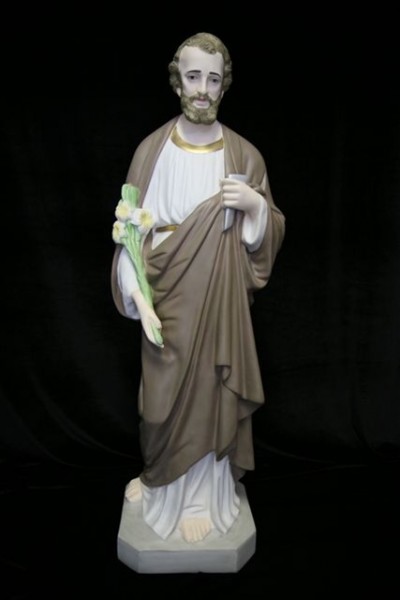 Saint Joseph the Worker Statue Hand Painted - 40 inch - Multi-Color