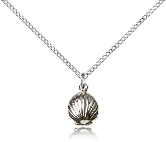 Baby Sized Shell Pendant - Sterling Silver