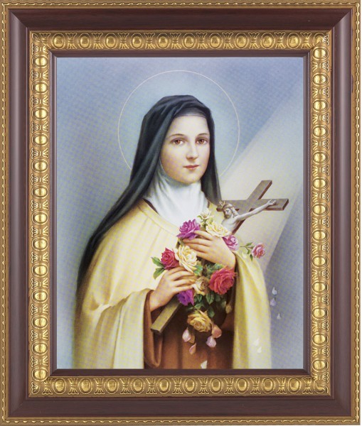 St. Therese 8x10 Framed Print Under Glass - #126 Frame