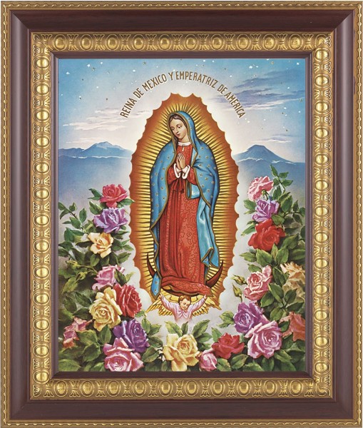 Our Lady of Guadalupe 8x10 Framed Print Under Glass - #126 Frame