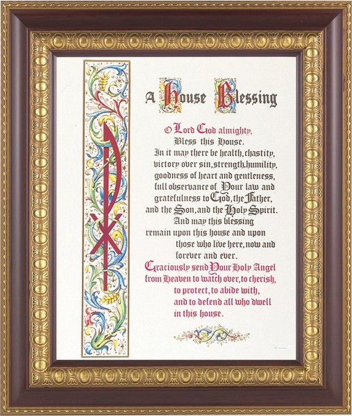 A House Blessing Prayer 8x10 Framed Print Under Glass - #126 Frame