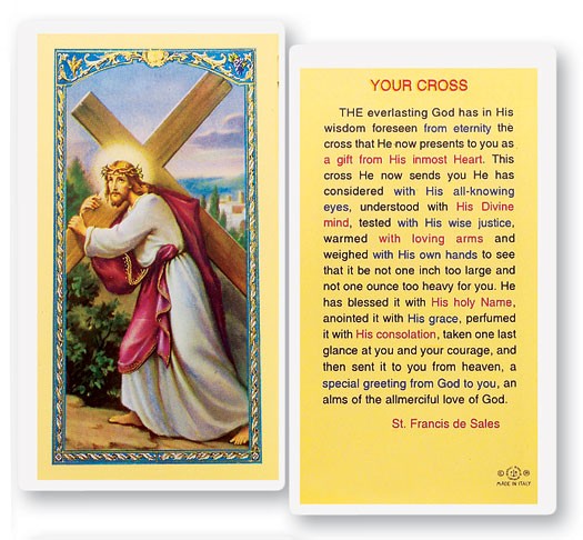 Your Cross Laminated Prayer Card - 25 Cards Per Pack .80 per card