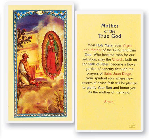Mother of True God Laminated Prayer Card - 25 Cards Per Pack .80 per card
