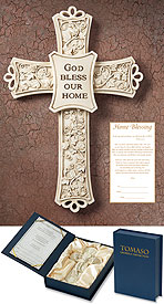 Tomaso Gift Cross: Home Blessing - Cream