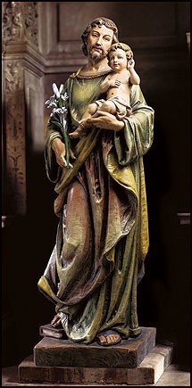 St. Joseph with Child Statue - 48&quot;H - Multi-Color