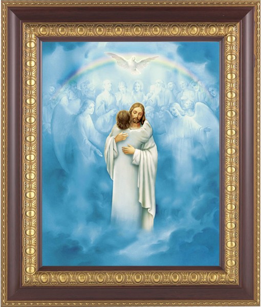Jesus' Embrace at Heaven's Gate 8x10 Framed Print Under Glass - #126 Frame